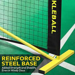 A11N Portable Pickleball Net System, Designed for All Weather Conditions with Steady Metal Frame and Strong PE Net