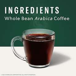 Starbucks Whole Bean Coffee, Medium Roast Coffee, Pike Place Roast, 6 bags (12 oz each)