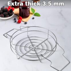 Cook N Home Water Bath Canner with Jar Rack & Glass Lid, Professional Stainless Steel Canning Pot 20 Quart