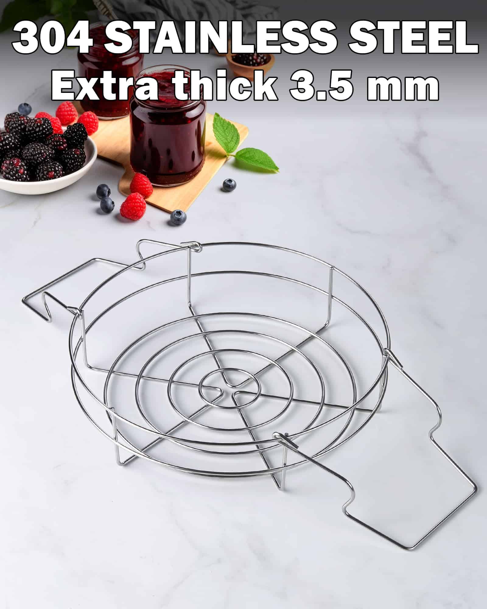 Cook N Home Water Bath Canner with Jar Rack & Glass Lid, Professional Stainless Steel Canning Pot 20 Quart