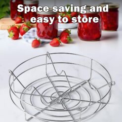 Cook N Home Water Bath Canner with Jar Rack & Glass Lid, Professional Stainless Steel Canning Pot 20 Quart