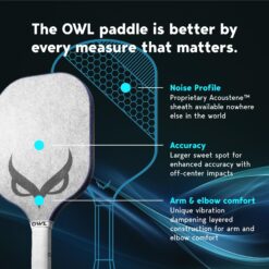 The OWL Paddle, Premium Pickleball Paddle - Revolutionary Pickleball Paddle, Quiet Pickleball Paddle