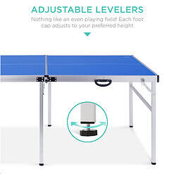 Best Choice Products 6x3ft Portable Ping Pong Table Game Set, Folding Indoor Outdoor Table Tennis w/ 2 Paddles, Balls