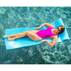 TRC Recreation Splash 1.25" Thick Foam Pool Float Mat, Tropical Teal