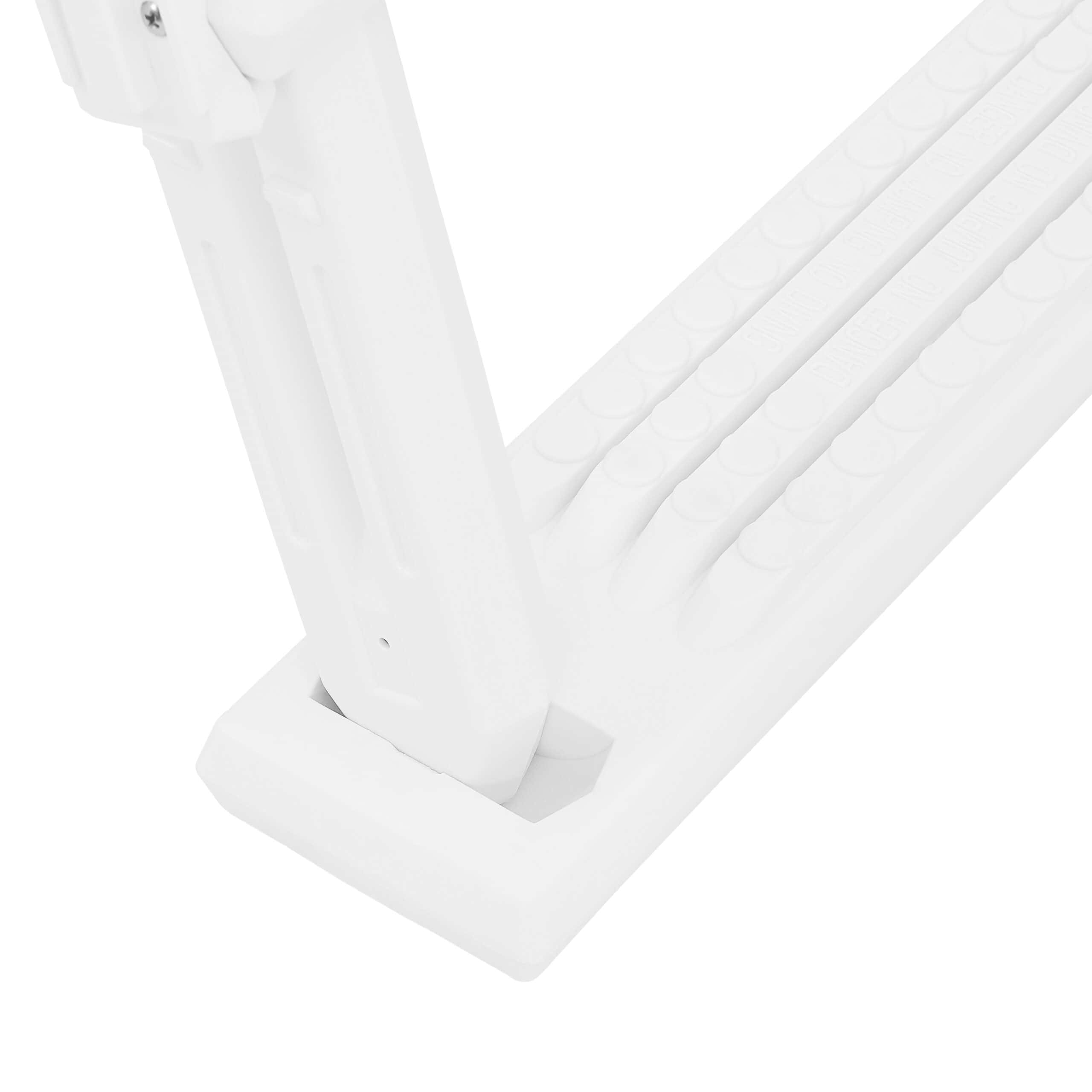 XtremepowerUS Deluxe Above Ground In-Pool Swimming Pool Ladder Incline Pool Step Adjustable Ladder (48" - 52"), White