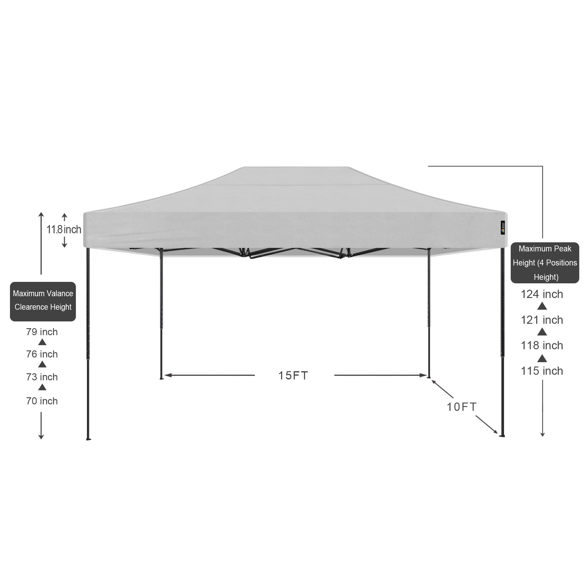 Canopy Tent 10 x 15 Commercial Fair Shelter Car Shelter Wedding Party Easy Pop Up