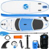 Crew Axel Inflatable Paddle Board 10’33’6” (18lb) SUP Kit Includes Paddle Pump Bag & More Blue