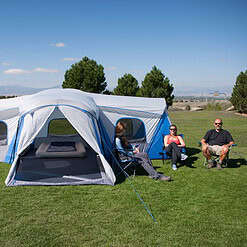 Ozark Trail 16-Person 3-Room Family Cabin Tent, with 3 Entrances