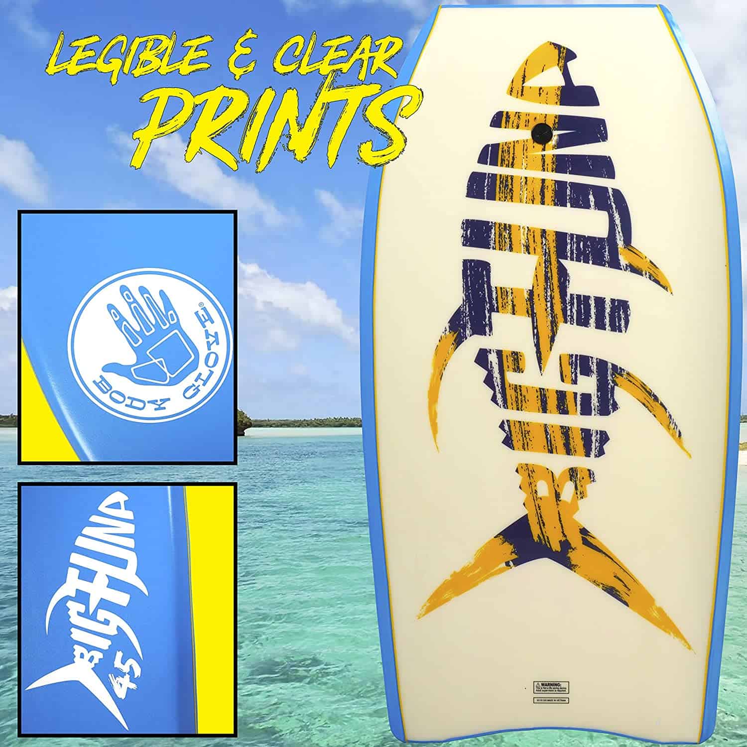 Body Glove Big Tuna 45 inch Large Bodyboard, Leash Included