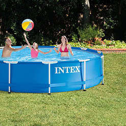 Intex 12ft x 30in Metal Frame Round Swimming Pool Set 530 GPH Pump & 6 A Filters