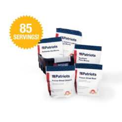 4Patriots Meat & Protein Survival Kit, Emergency Food Supply, Freeze-Dried Meat, Hearty Beans,  85 Servings of Vital Nutrition