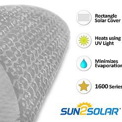 Sun2Solar 20' x 40' Rectangle 1600 Series Clear Solar Pool Cover