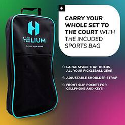 Helium Pickleball Paddles Set of 4 - USAPA Certified - Graphite Fiberglass Surface, Lightweight Honeycomb Core