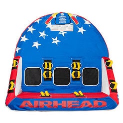 Airhead Patriot 3-Person Towable Kwik Connect Chariot Style Reversible Tube