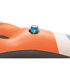 Bestway 43115E 101 Inch Rapid Rider 4 Person Floating Island Raft w/ Coolers