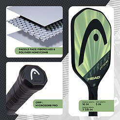 Head Extreme Elite Fiberglass Paddle with Honeycomb Polymer Core & Comfort Grip