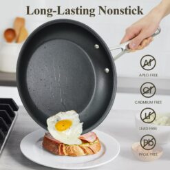 Chef Power Hard Anodized Nonstick Cookware Sets 10 Piece, Kitchen Induction Cooking Sets, Dishwasher Safe