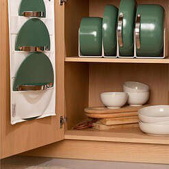 Caraway Nonstick Ceramic Cookware Set (12 Piece) Pots, Pans, 3 Lids and Kitchen Storage - Cream