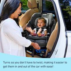 Graco Turn2Me 3-in-1 Rotating Convertible Car Seat, Rear to Forward Facing & Highback Booster, Easy Installation, Brighton