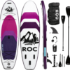 Roc Inflatable Stand Up Paddle Board with Premium sup Accessories & Backpack, Non-Slip Deck, Waterproof Bag, Leash, Paddle and Hand Pump