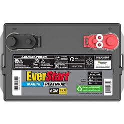 EverStart Platinum BOXED AGM Marine and RV Deep Cycle Battery Group Size 24M, 12 Volt 875 MCA