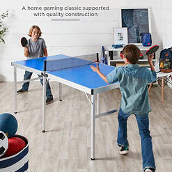 Best Choice Products 6x3ft Portable Ping Pong Table Game Set, Folding Indoor Outdoor Table Tennis w/ 2 Paddles, Balls