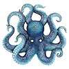 Design Toscano Deadly Blue Octopus of the Coral Reef Wall Sculpture, 3.00" x 16.00", Full Color Finish