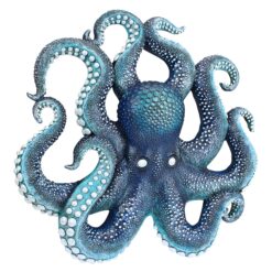 Design Toscano Deadly Blue Octopus of the Coral Reef Wall Sculpture, 3.00