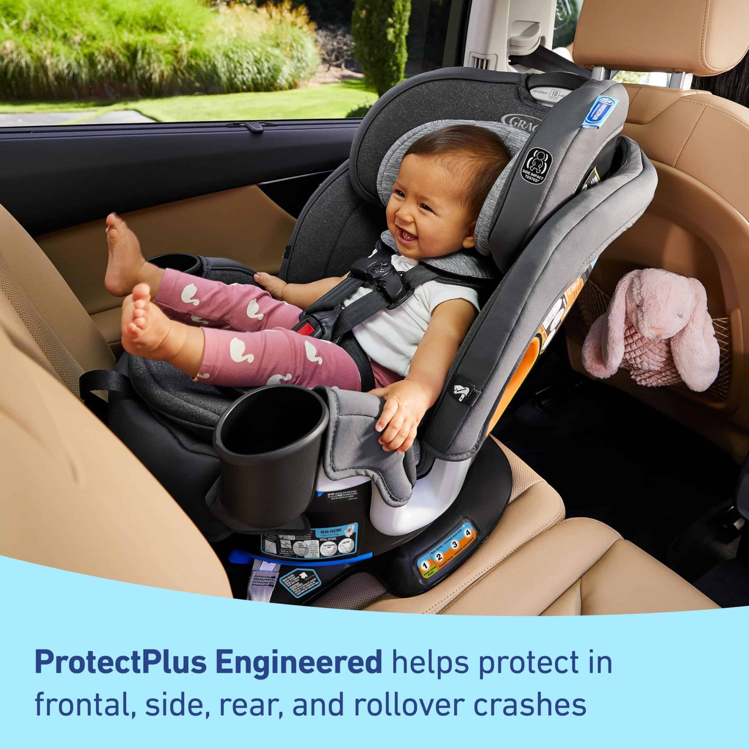 Graco Turn2Me 3-in-1 Rotating Convertible Car Seat, Rear to Forward Facing & Highback Booster, Easy Installation, Brighton