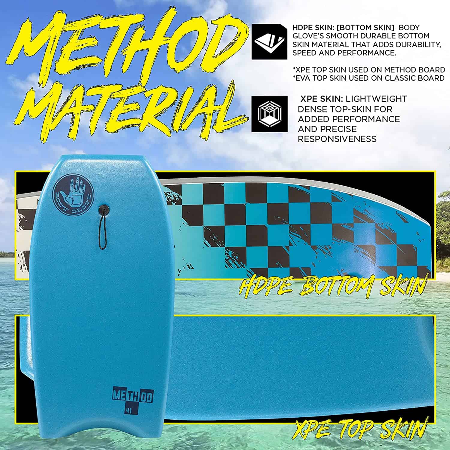 Body Glove Method 41" Bodyboard, Leash Included