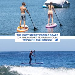 Crew Axel Inflatable Paddle Board 10’33’6” (18lb) SUP Kit Includes Paddle Pump Bag & More Blue
