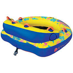 Body Glove Bayside 2 Person Yellow Water Skiing Inflatable Towable Tube