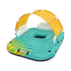Bestway - Hydro-Force 9’6” Sunny Lounge 5-Person Inflatable Island Blue Adult