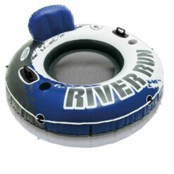 Intex River Run Inflatable Floating Tube Water Raft for Lake River Pool (4 Pack)