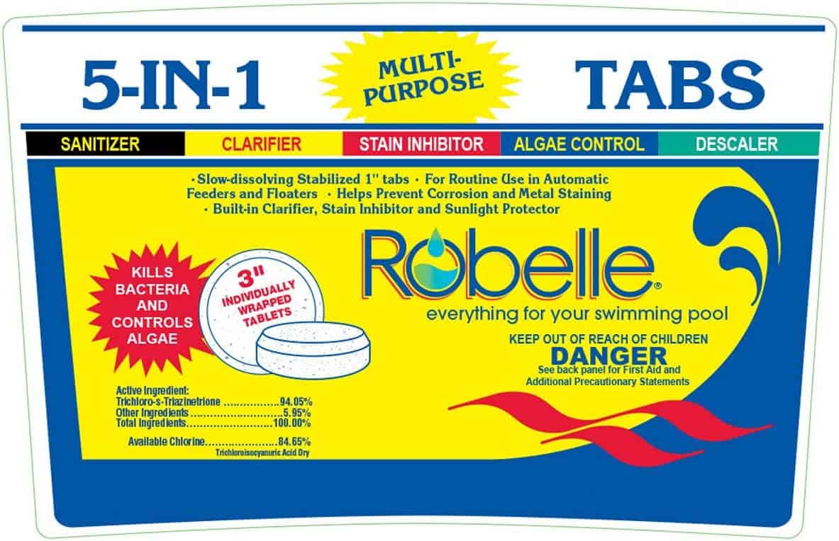 Robelle 5-In-1 Swimming Pool Multi-Purpose 3" Chlorinating Tabs