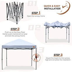 ABCCANOPY 10 ft x 10 ft Easy Pop up Outdoor Canopy Tent, White