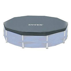 Intex 12 x 2.5 Foot Metal Frame Pool Above Ground Pool with Filter and Accessories Round