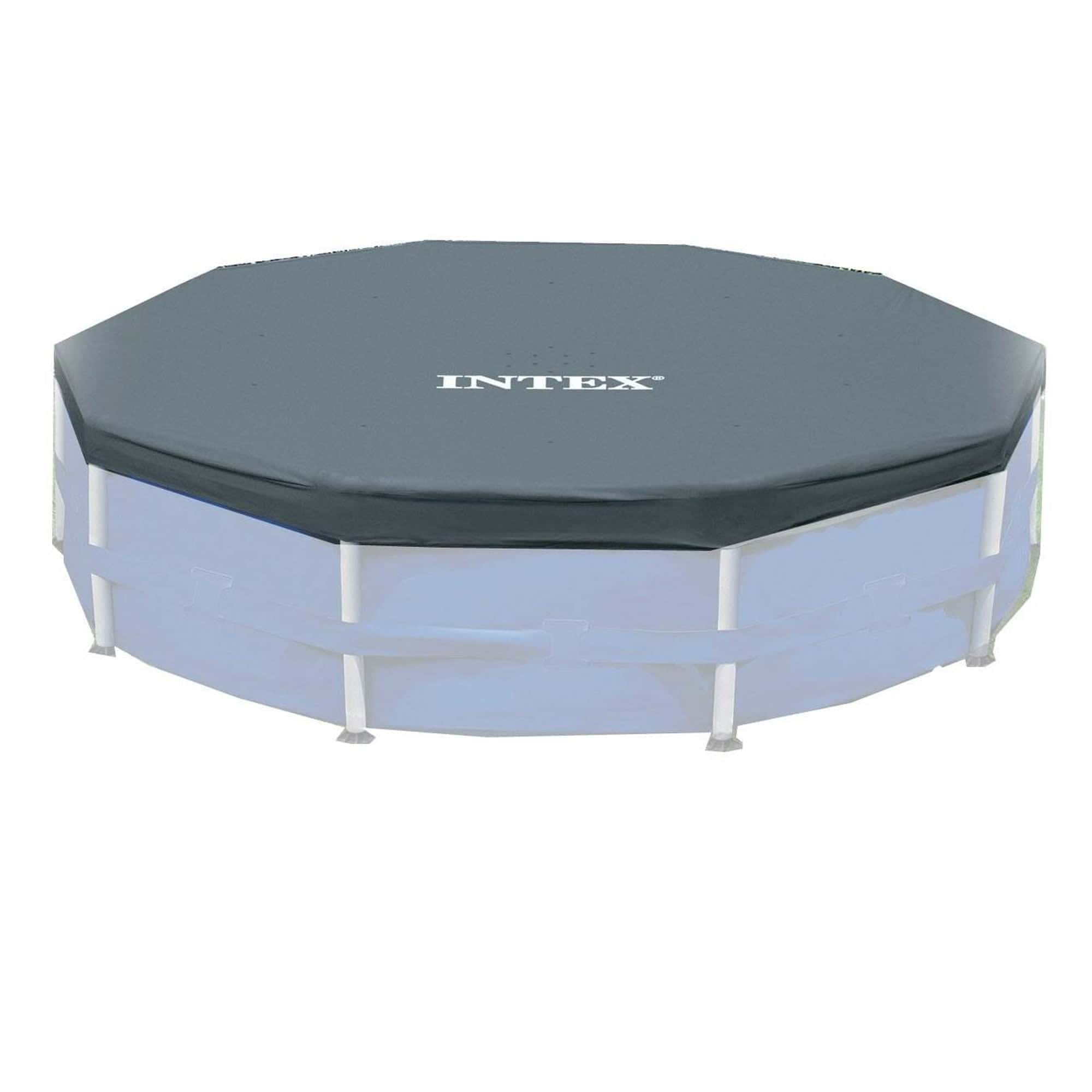 Intex 12 x 2.5 Foot Metal Frame Pool Above Ground Pool with Filter and Accessories Round