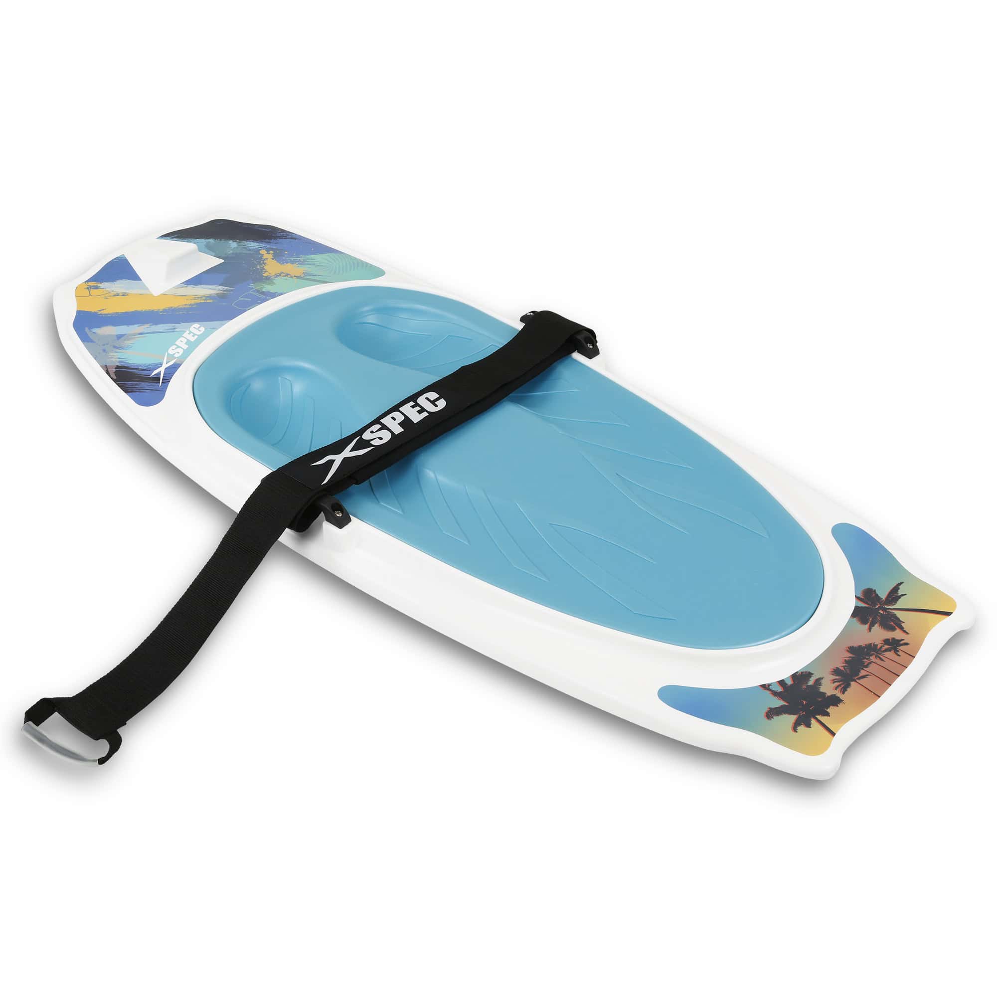 Xspec Kneeboard with Hook for Knee Surfing Boating Waterboarding, White