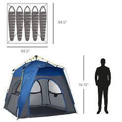 Outsunny 5 Person Camping Tent