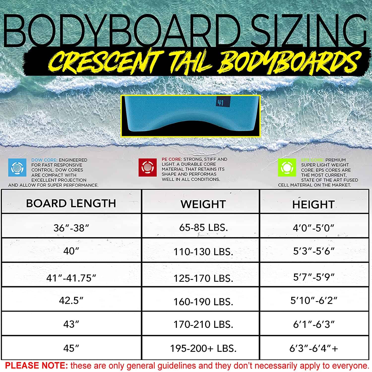 Body Glove Method 41" Bodyboard, Leash Included