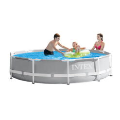 Intex 10ft x 10ft x 30in Pool w/ 10 Foot Round Pool Cover and Filter Cartridge