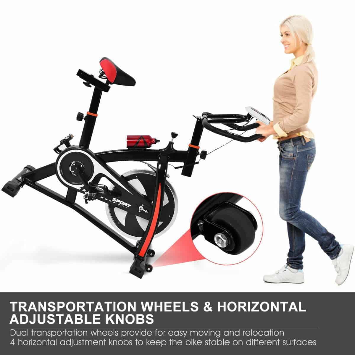 Costway Exercise Bicycle Indoor Bike Cycling Cardio Adjustable Gym Workout Fitness Home