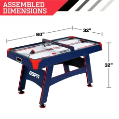ESPN Air Powered Hockey Table with Overhead Electronic Scorer, 60
