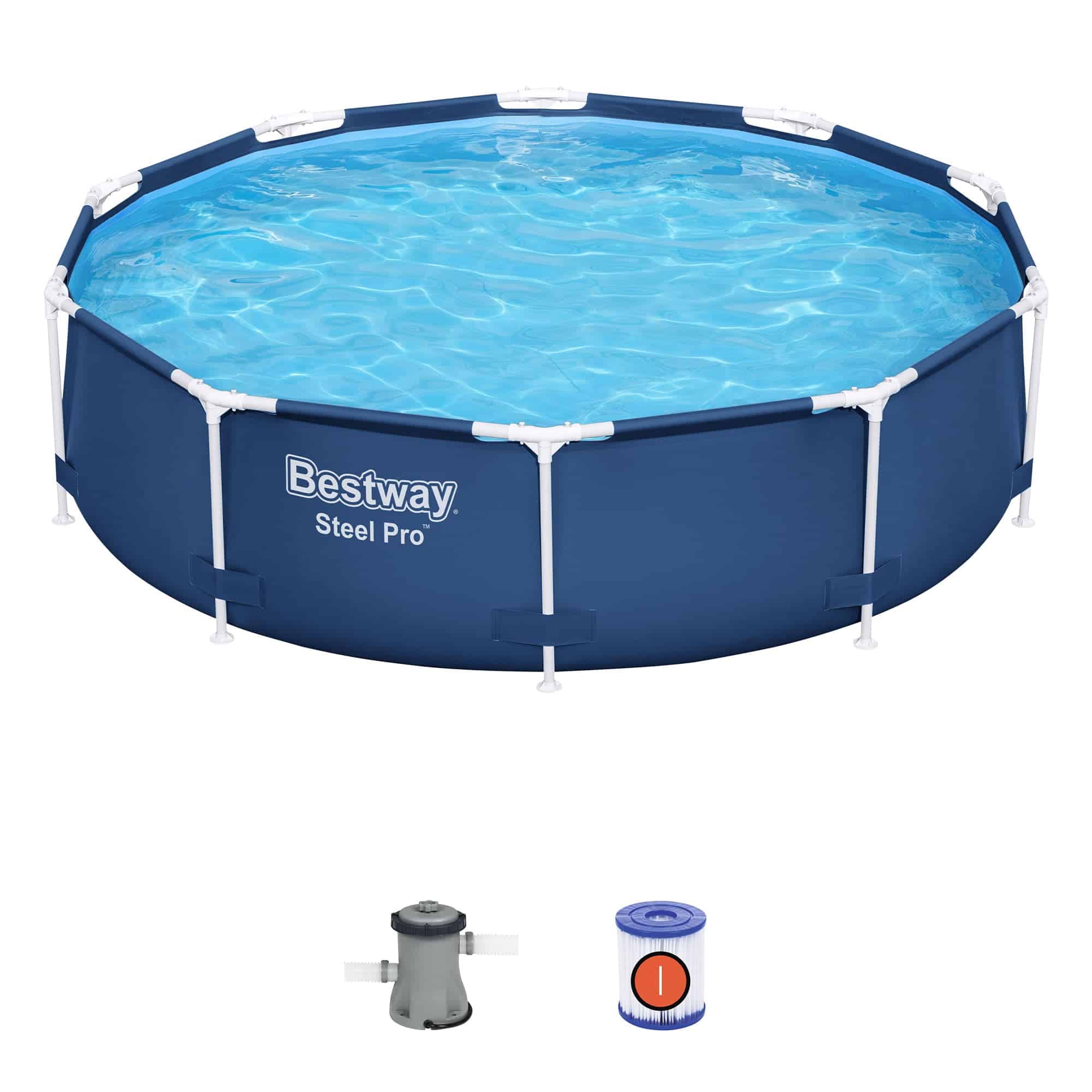 Bestway Steel Pro 10' x 30" Above Ground Swimming Pool Set with Filter Pump