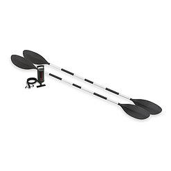 Intex 2-Person Inflatable Kayak w/ Oar & Pump 2 pack & 1-Person Inflatable Kayak