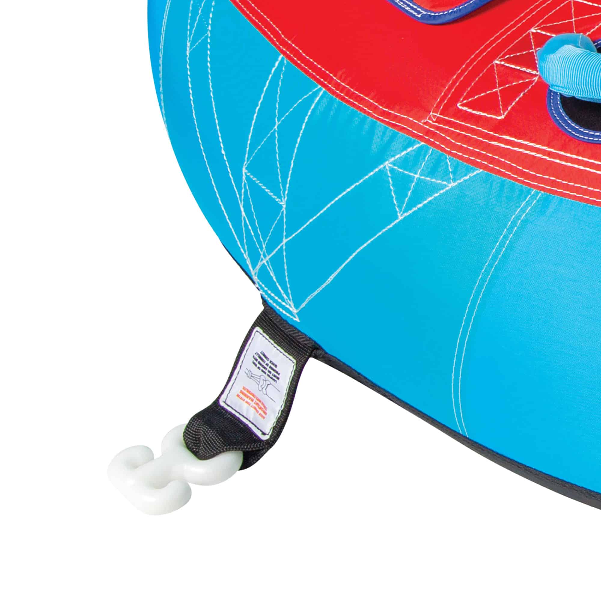 Connelly Cruzer 3 Person Soft Top Inflatable Towable Inner Tube, Blue & Red