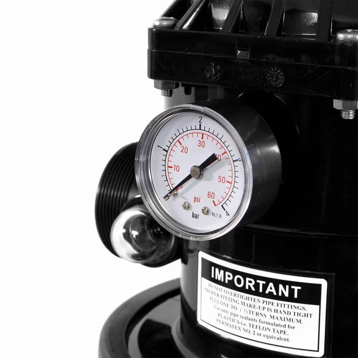 XtremepowerUS 19" Sand Filter for Inground / Above Pool Port Valve Port Swimming Pool up to 24,000 Gallons