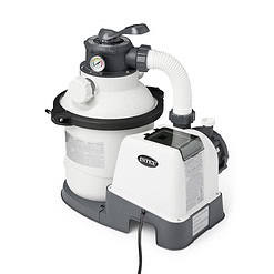 Intex 26645EG 12 inch Krystal Clear Sand Filter Pump, 2100 Gph Flow Rate with GFCI, 110-120 V