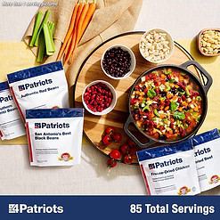 4Patriots Meat & Protein Survival Kit, Emergency Food Supply, Freeze-Dried Meat, Hearty Beans,  85 Servings of Vital Nutrition